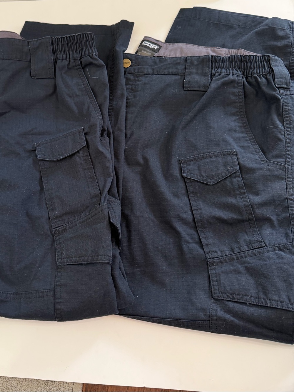 CQR Mens Tactical Cargo Pants Navy  Ripstop Lot of 2  42X30 Work